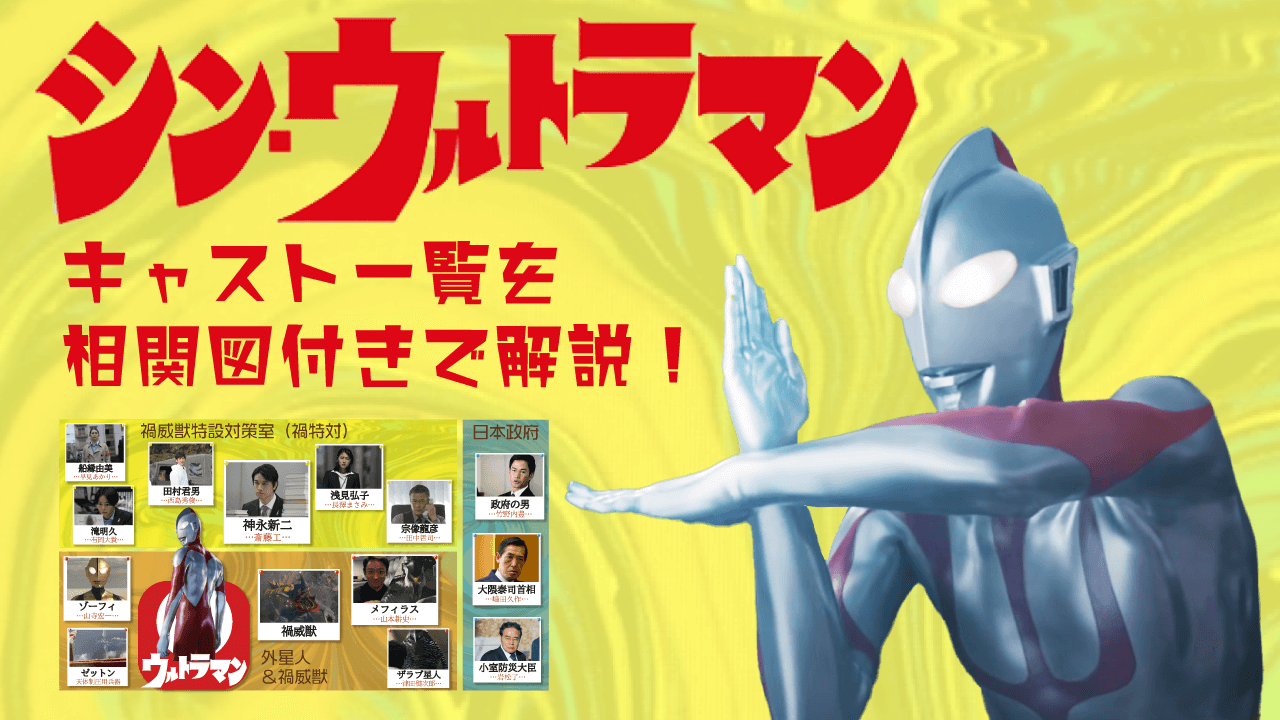 シン ウルトラマン 出演キャスト一覧を相関図付きで紹介 映画よむよむ